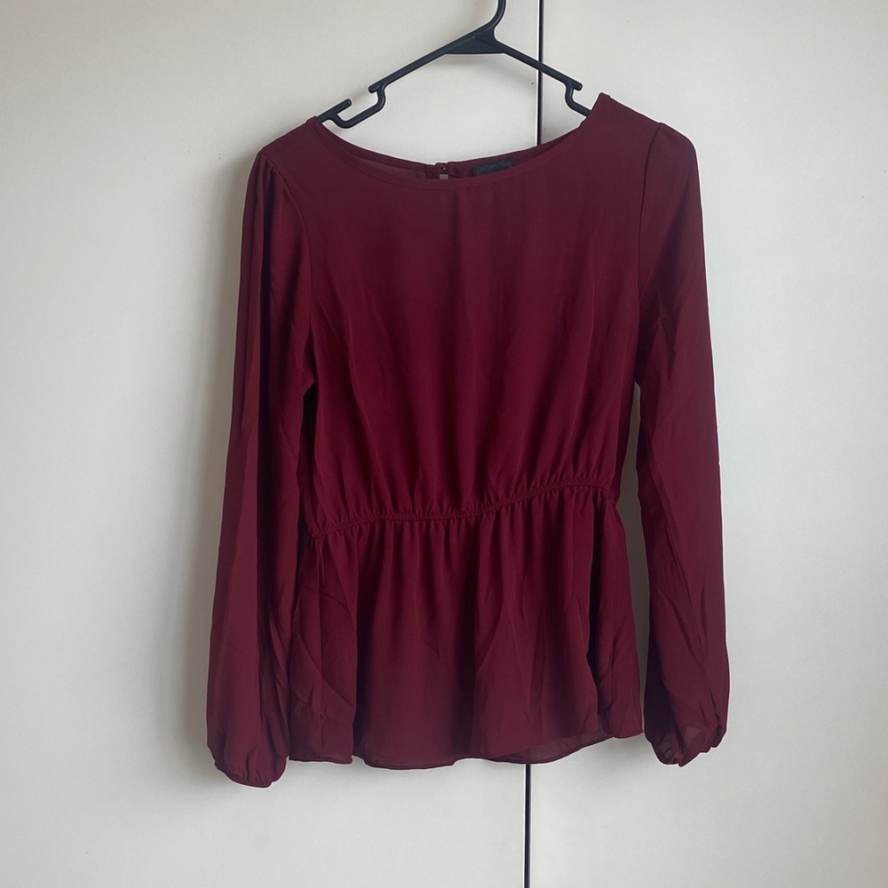 Francesca's Collections Deep Red Blouse